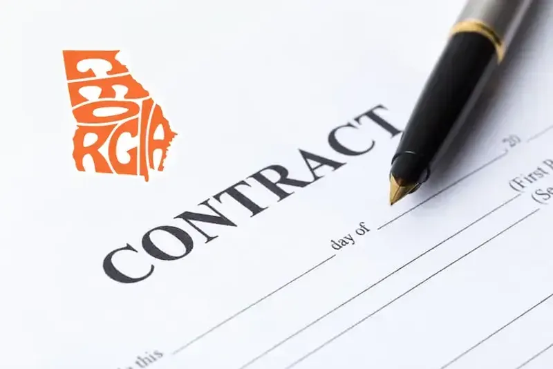 Purchase agreement with a Georgia state logo.
