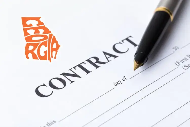 Purchase agreement with a Georgia state logo.