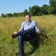 Matt Bowyer sitting in lawn chair in Austin, TX