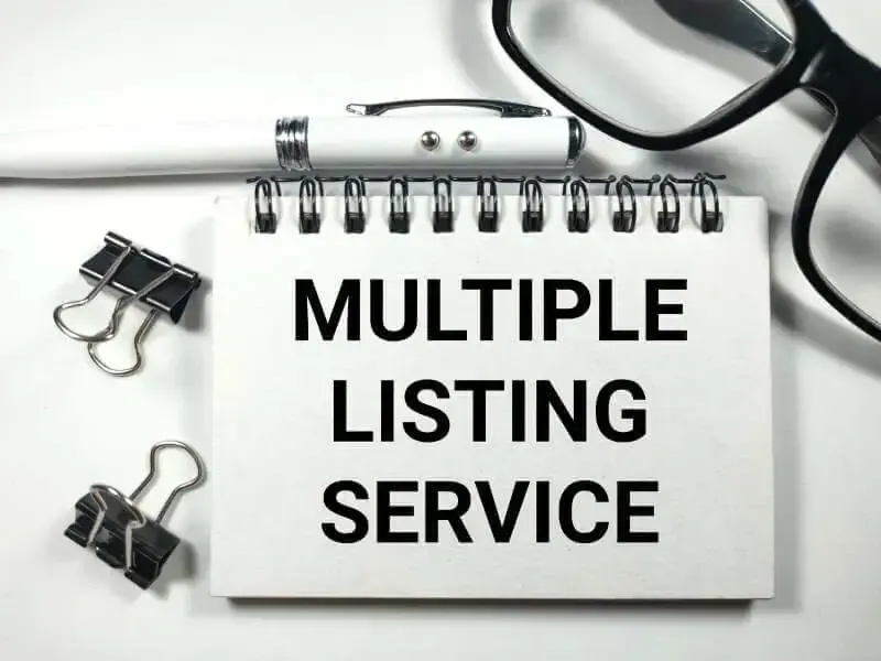 Multiple listing service printed on a binder