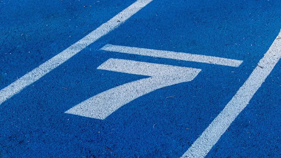 Number 7 on a racetrack