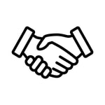 Handshake black and white illustration