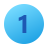 number one blue background