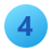 number four blue background